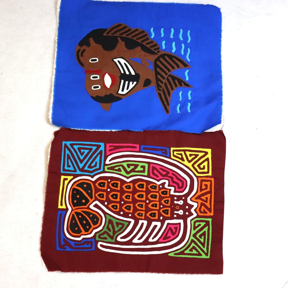Handmade‎ Mola Textile Art Panel OS Multicolor Unisex Handmade Folk Art Decor